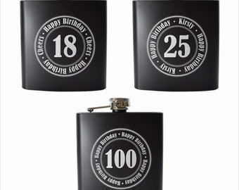 Birthday Personalised Hip Flask