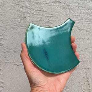 New collection - Emerald Green Tile. Sample of handmade ceramic mosaic tile. Bathroom and Kitchen tiles. Morocco Fish Scale Ceramic Tile.