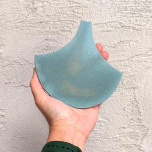 New collection - Matte Ligh Blue Tile. Sample of handmade ceramic mosaic tile. Bathroom and Kitchen tiles. Morocco Fish Scale Ceramic Tile.