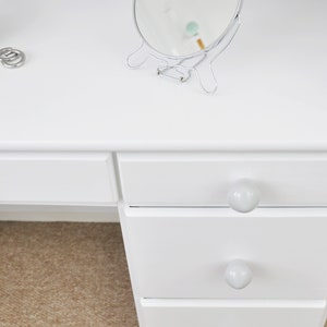 Light Grey Ceramic Knobs: Handmade Dresser Drawer Pulls image 2