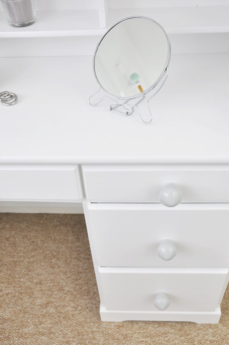 Light Grey Ceramic Knobs: Handmade Dresser Drawer Pulls image 2