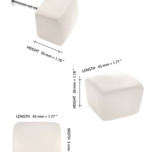Dark Grey Cube Ceramic Knobs: Handmade Modern Decor image 8