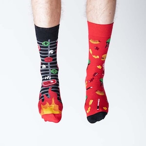 Grill Chill socks, colourful, mismatched, funny, bold, sports, animals, food, hobbies