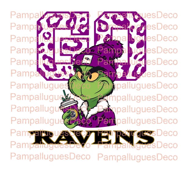 Go Grinc Raven, Baltimore Football Crewneck, Ravens PNG, Ravens Football Baltimore Football Fan Gift PNG Digital Instant Download