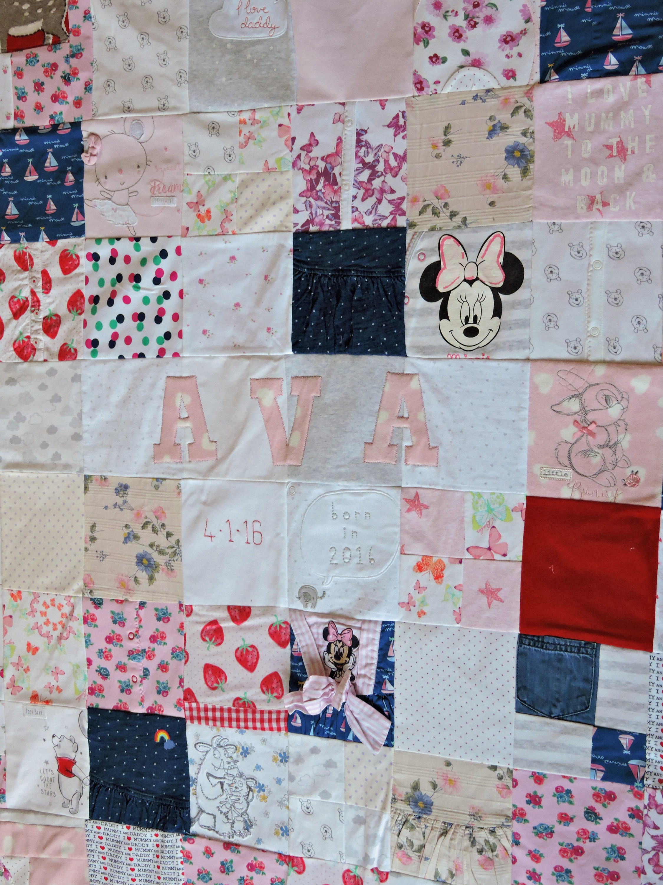 Keepsake Blanket Made From Baby Clothes Single Bed Blanket Etsy UK