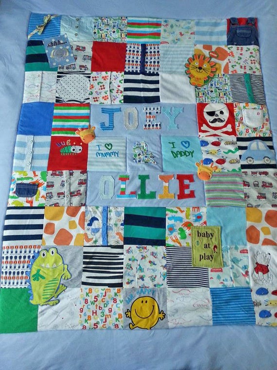 baby clothes keepsake blanket