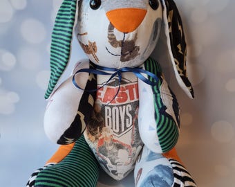 Memory Bunny Andenken, Made from Baby Kleidung, personalisiertes Geschenk
