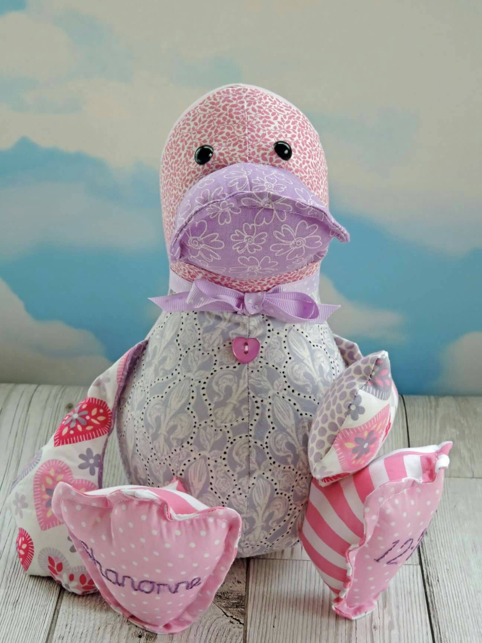 Duck Keepsake Baby Clothes Duck Memory Teddy Memory Duck Etsy
