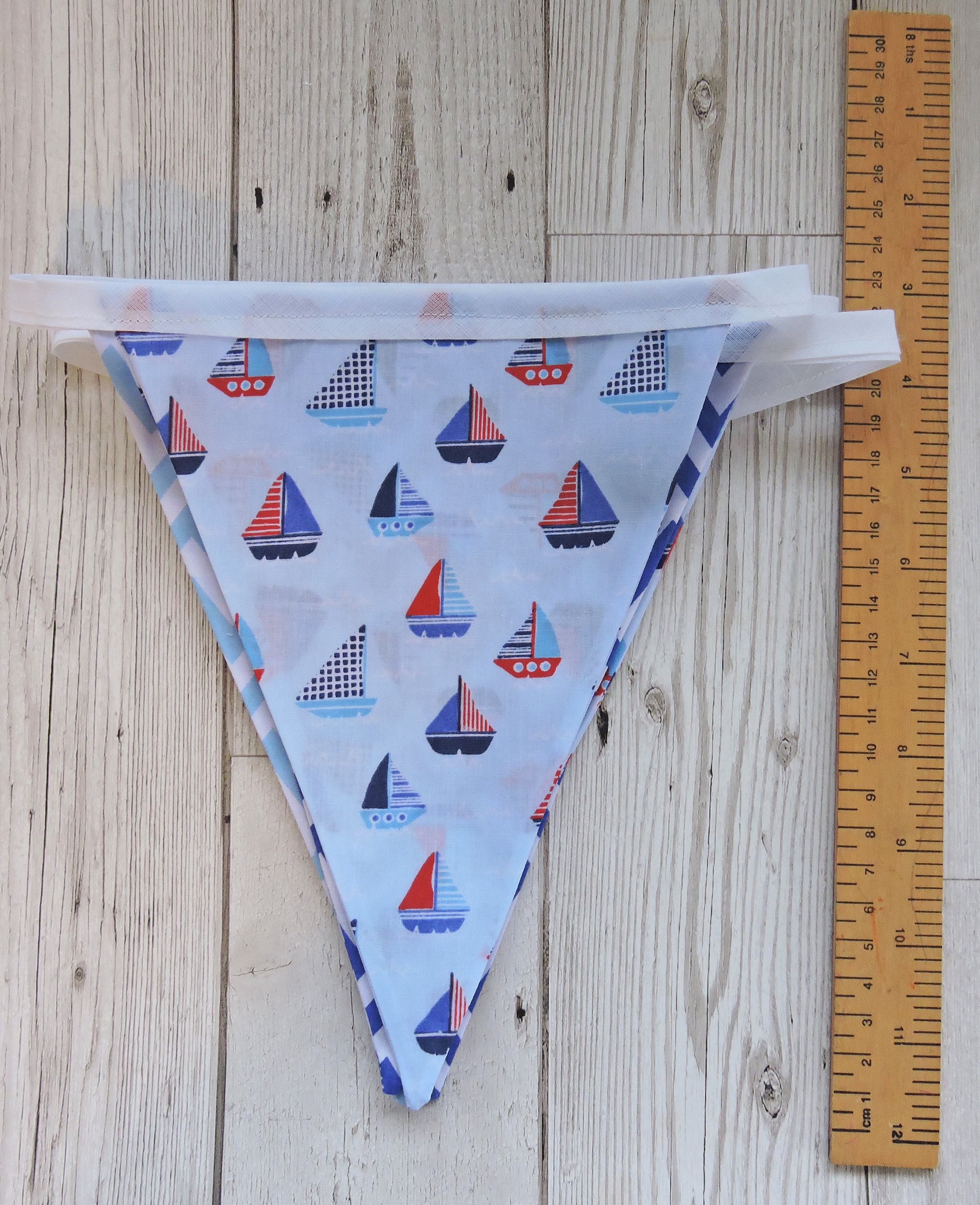 Sailing boat bunting flags zig zag flags nautical decor Etsy