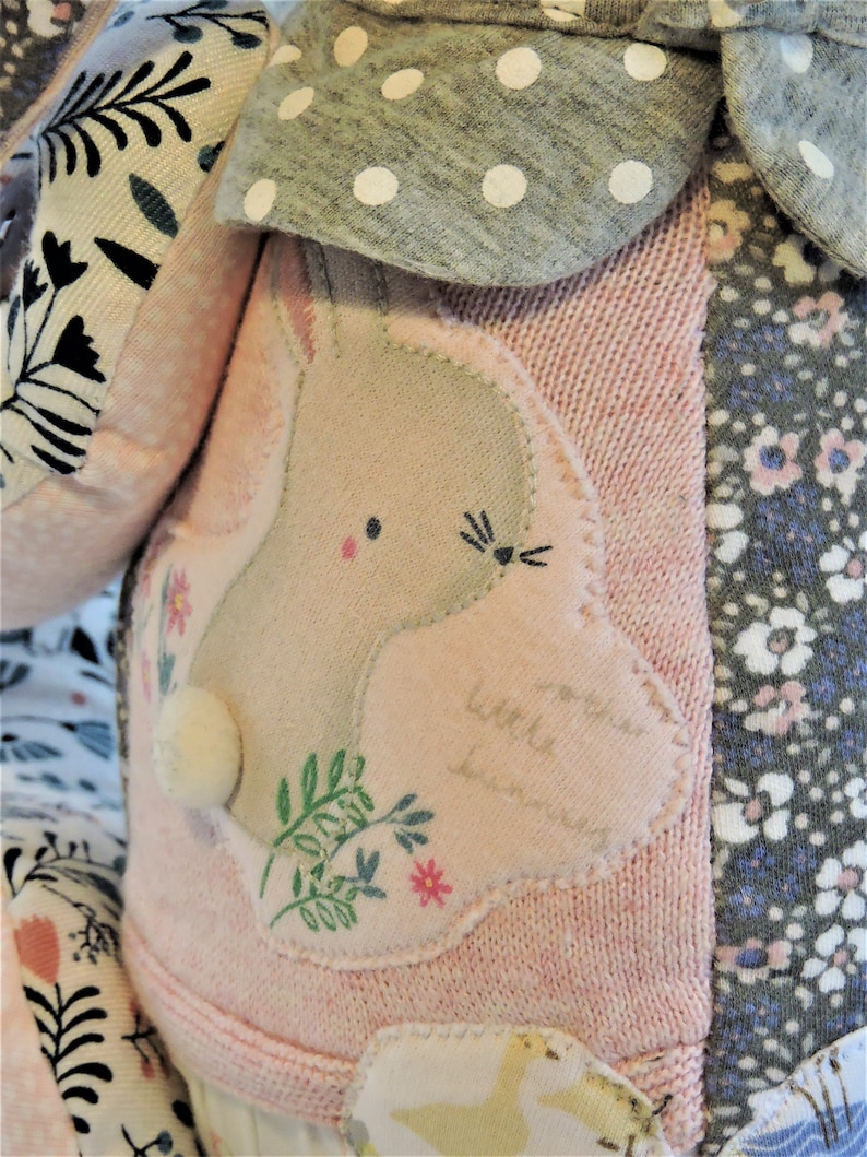 Rabbit keepsake made from baby clothes keepsake rabbit baby Etsy