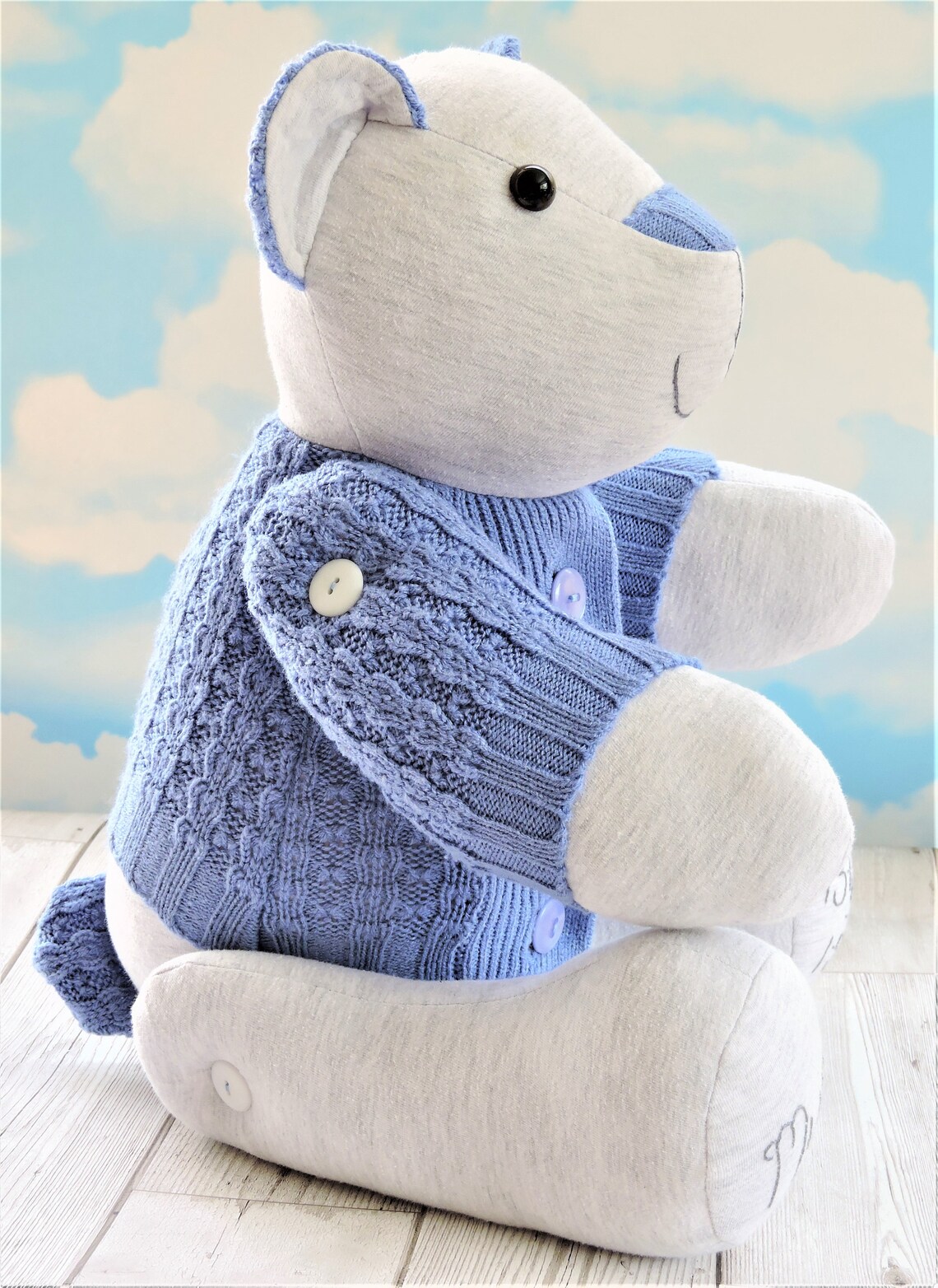 Teddy Bear Keepsake, Baby Clothes Keepsake Bear, Remembrance Bear ...