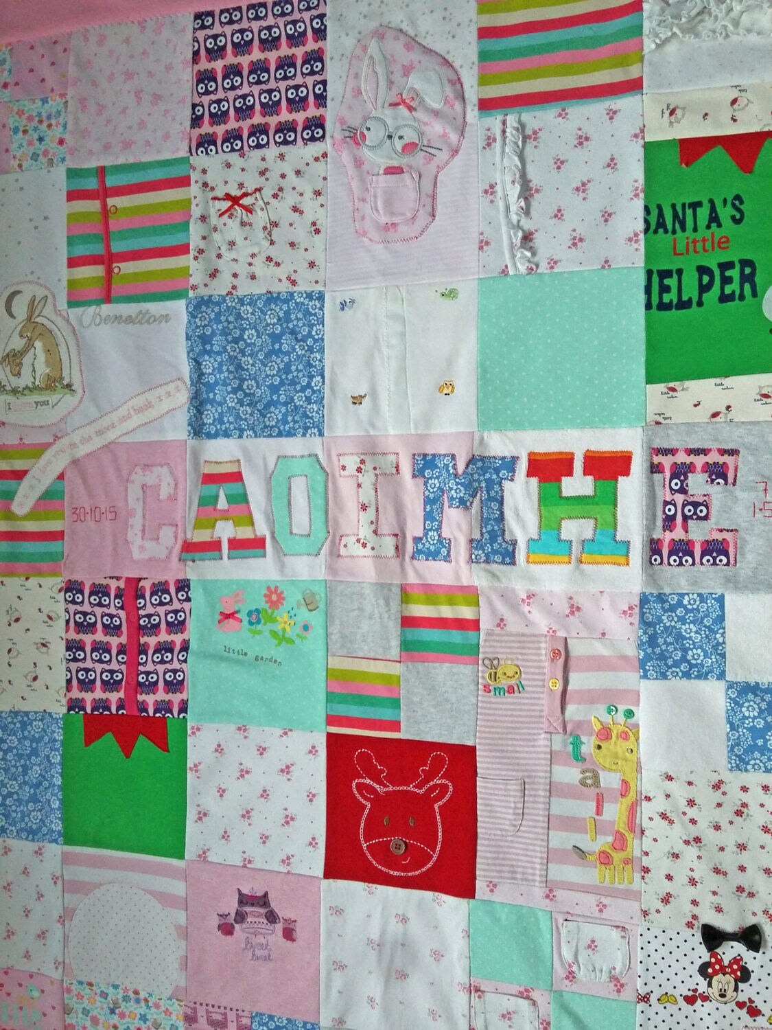 Keepsake Blanket Made From Baby Clothes LARGE, Memory Blanket ...