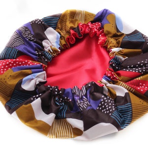 Large Ankara Satin Bonnet