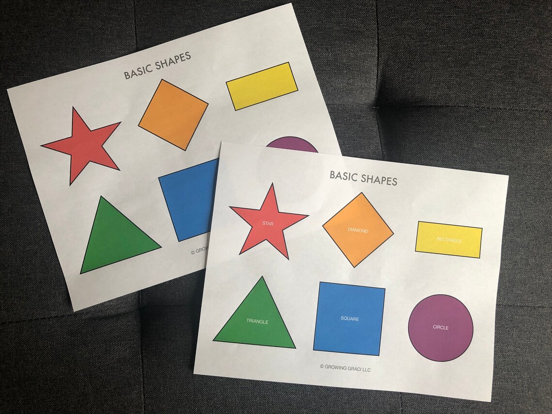 Shape Matching Game, Printable Toddler Preschool Learning Tool ...