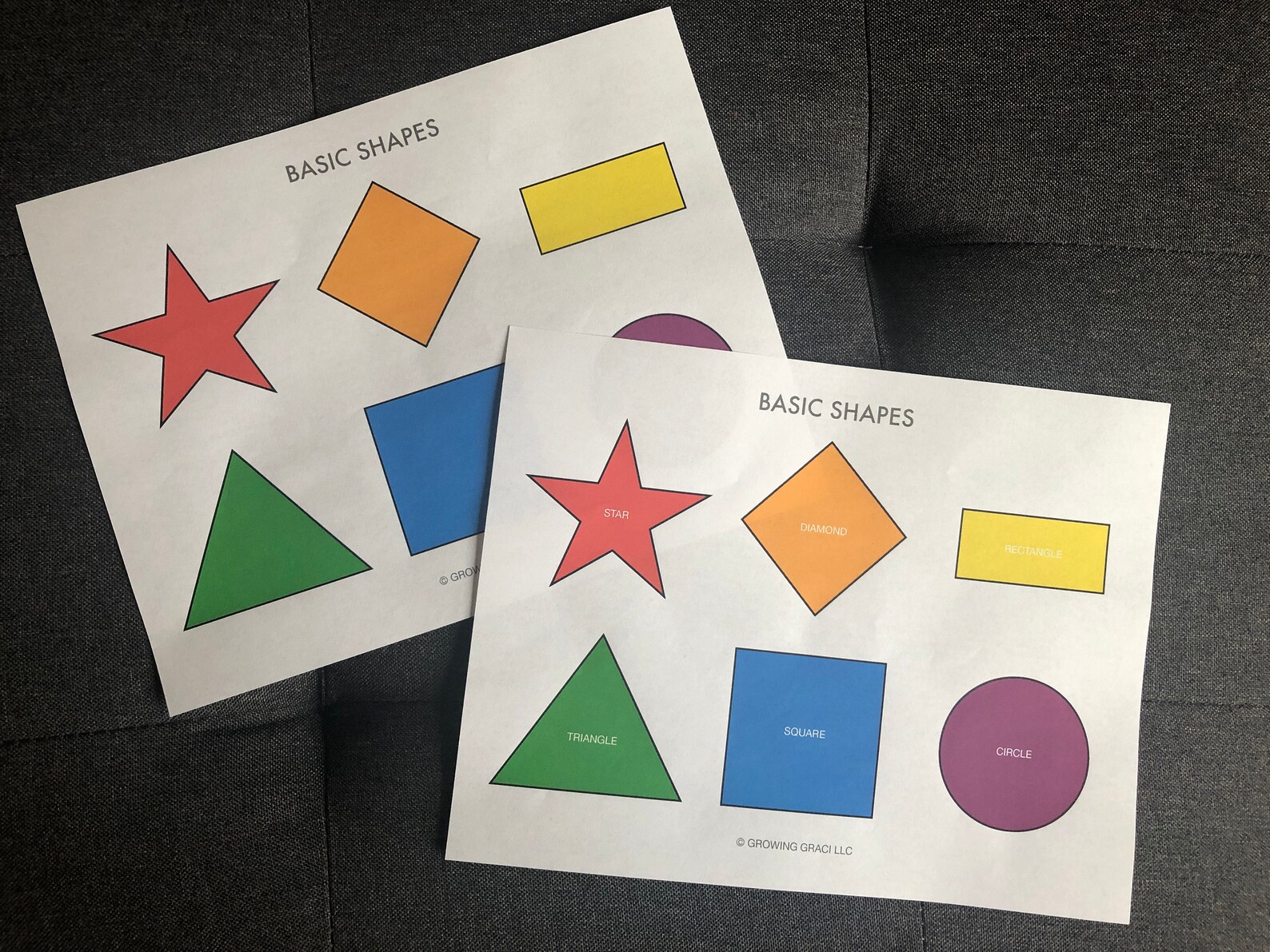 Shape Matching Game, Printable Toddler Preschool Learning Tool ...