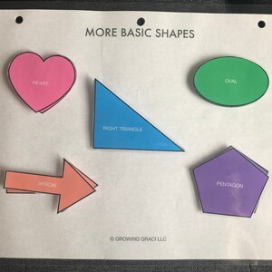 More Basic Shapes Matching Game, Printable Toddler Preschool Learning Tool, Homeschool, Educational Toddler Activity, Basic Shapes image 3