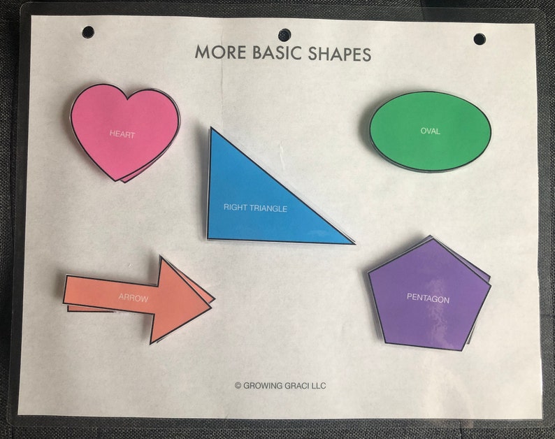 More Basic Shapes Matching Game, Printable Toddler Preschool Learning Tool, Homeschool, Educational Toddler Activity, Basic Shapes image 3