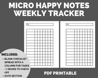 Micro Happy Planner Notes Divider Printable SVG PNG PDF | Etsy
