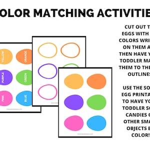 Easter Printable Toddler Preschool Activities Learning Tool, Homeschool ...