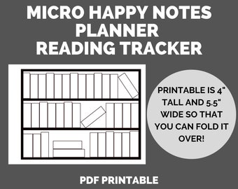 Micro Happy Planner Notes Reading Tracker Pages Printable