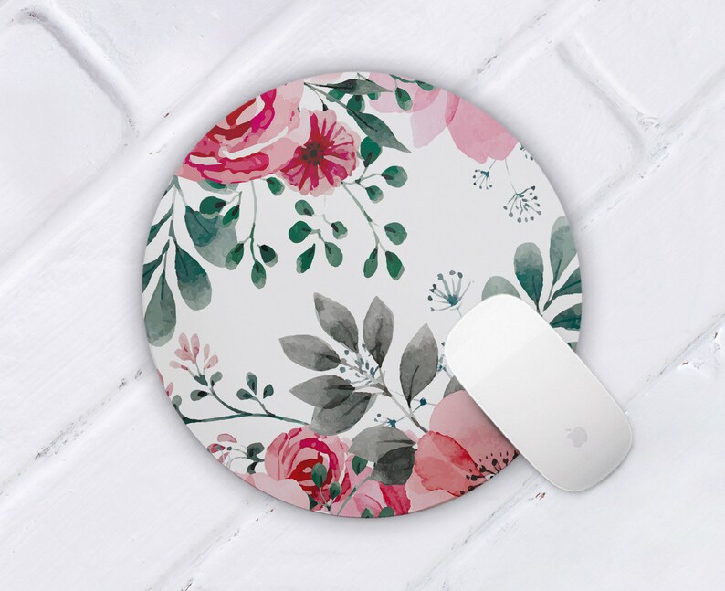 Flowers Mouse Pad Desk Pad Flower Desk Accessories Mousepad Etsy