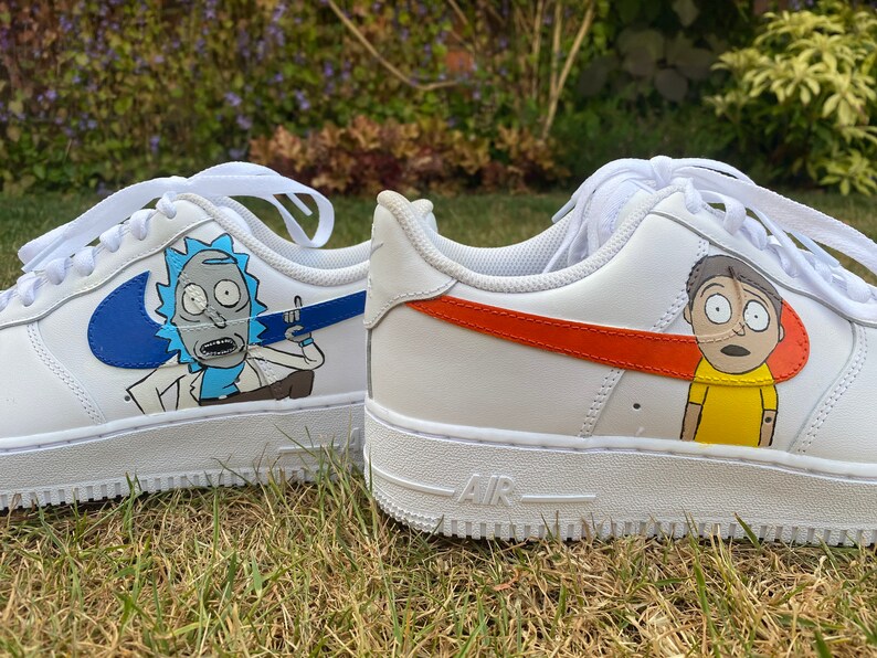 Rick and Morty Custom Nike AirForce 1 Trainers Mens and | Etsy