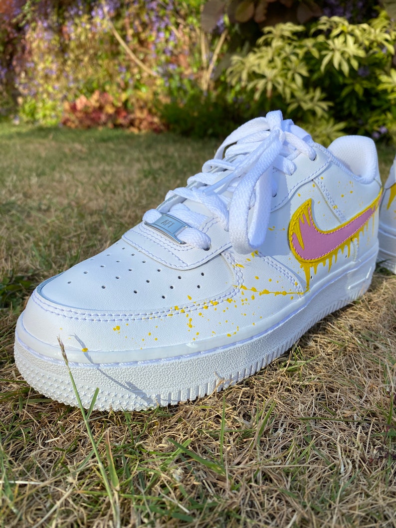 Paint Splatter Custom Nike AirForce1s Custom Nike Trainers Etsy