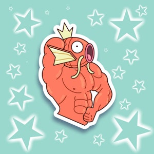 Manly Buff Karpador Sticker