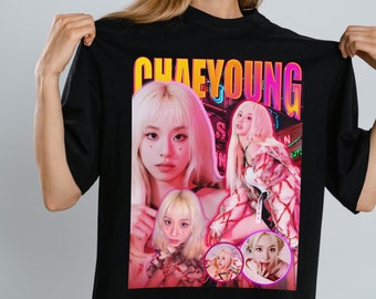 TWICE チェヨン レトロ ブートレッグ T シャツ、TWICE シャツ、K TWICE チェヨン レトロ ブートレッグ T シャツ、TWICE シャツ、K