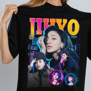 Jihyo Twice Vintage Retro Bootleg Short-Sleeve Unisex T-Shirt