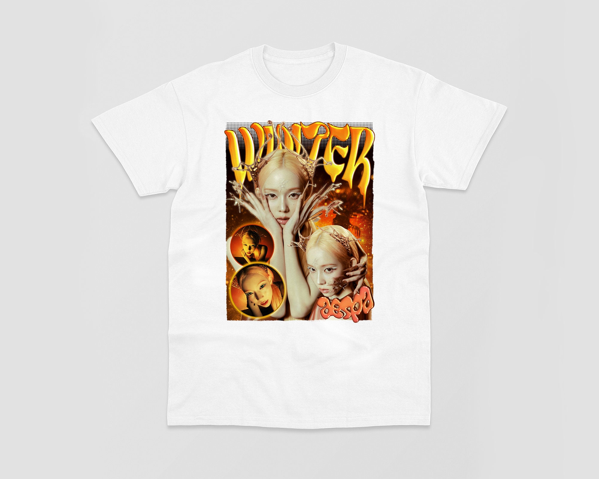 Aespa Winter Vintage Retro Bootleg Short-sleeve Unisex T