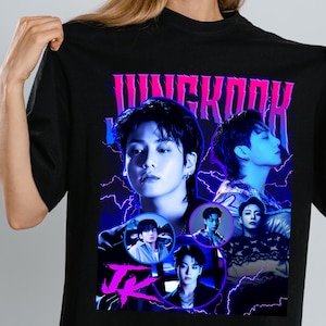 Jungkook of BTS Y2K Retro Bootleg T-shirt unisexe à manches courtes