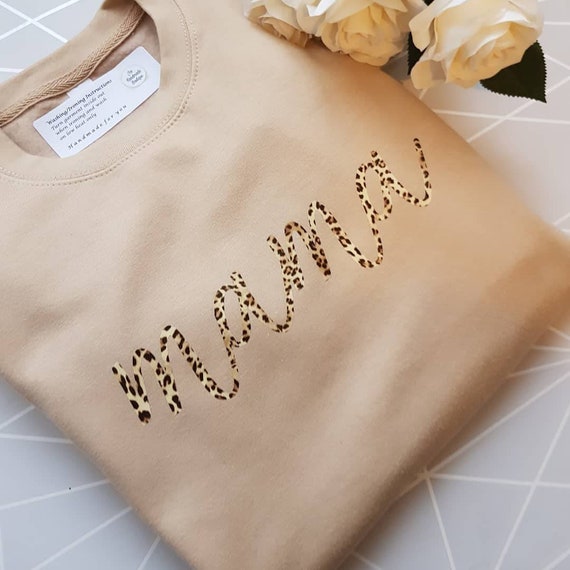 mama jumper leopard print