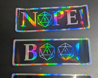 Holographic Dungeons and Dragons Stickers
