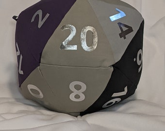 Ace Pride Custom Canvas D20 Pillow with Hidden Pocket