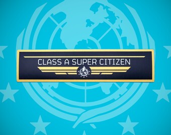 Helldivers 2 Sticker - Class A Super Citizen - 6 inch matte finish vinyl sticker