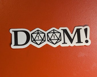 DOOM - D20 Critical Failure Sticker