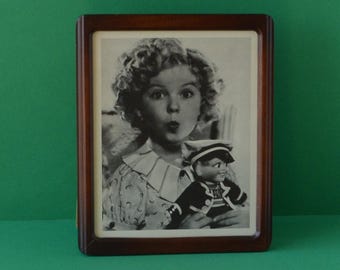 Art-Shirley Temple Framed Black & White Vintage Print