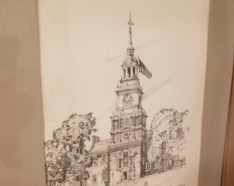 Art-Charles Overly "The Henry Ford Museum" Lithograph/Print. Signed-Reproduction + Free Gift