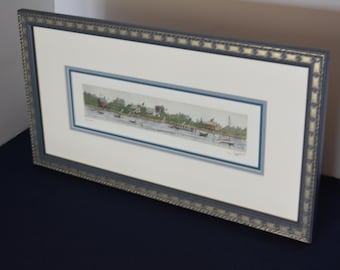 Art-H. Haff "Boat & Water Scene" Lithograph/Print, Signed-Limited Edition