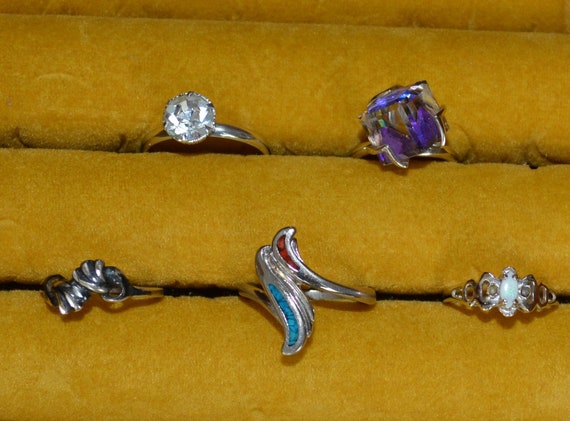 Jewelry-SKU#77-Rings-5 Rings; 3 Adjustable, 2 Siz… - image 9