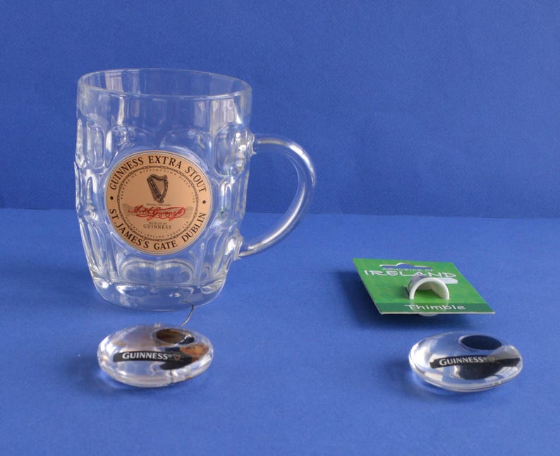 Irish Collection: Guinness Mug and Ornament, Paperweight & Thimble image 1