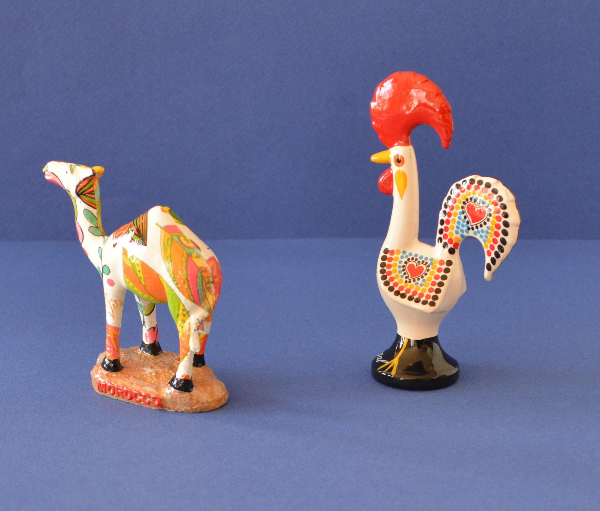 Souvenir (2)-portugal Rooster and Morocco Camel Souvenir Items +