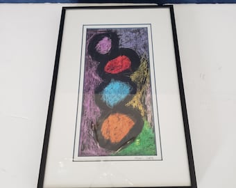 Art-Mari Lyons Abstract Original Watercolor Painting, Signed-Untitled