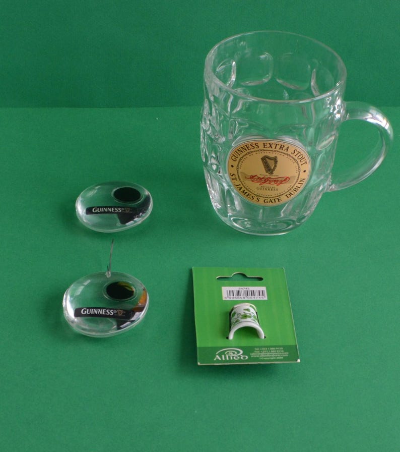Irish Collection: Guinness Mug and Ornament, Paperweight & Thimble image 2