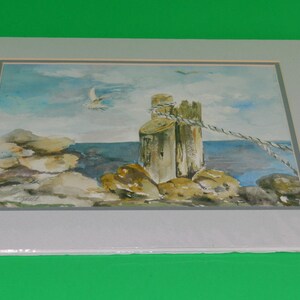 Lithograph/Print-Watercolor &quot;Ocean&quot; by Anna Gelzis