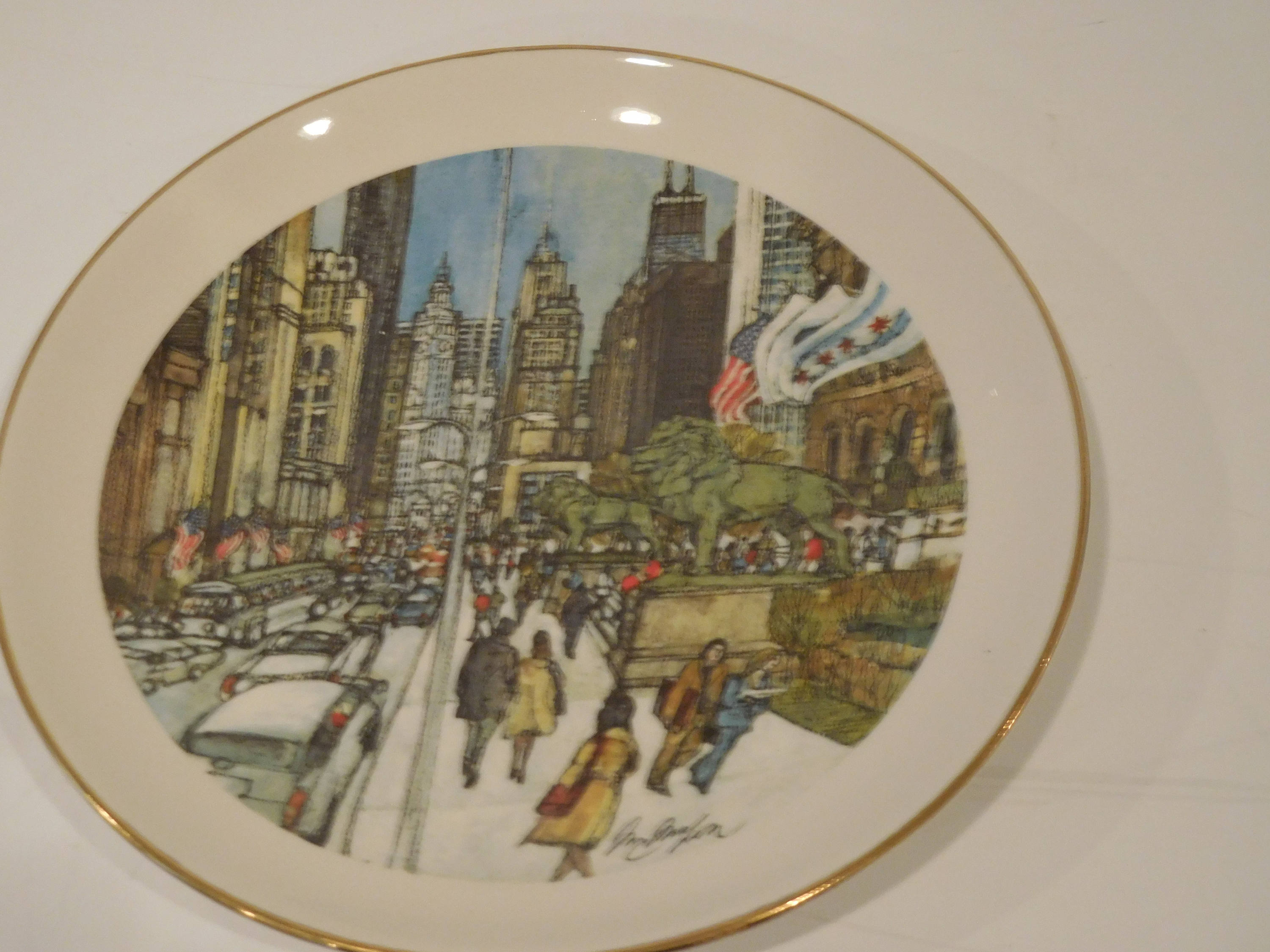 Collectible Plateschicago Collection 1976 two Plates, Artist is