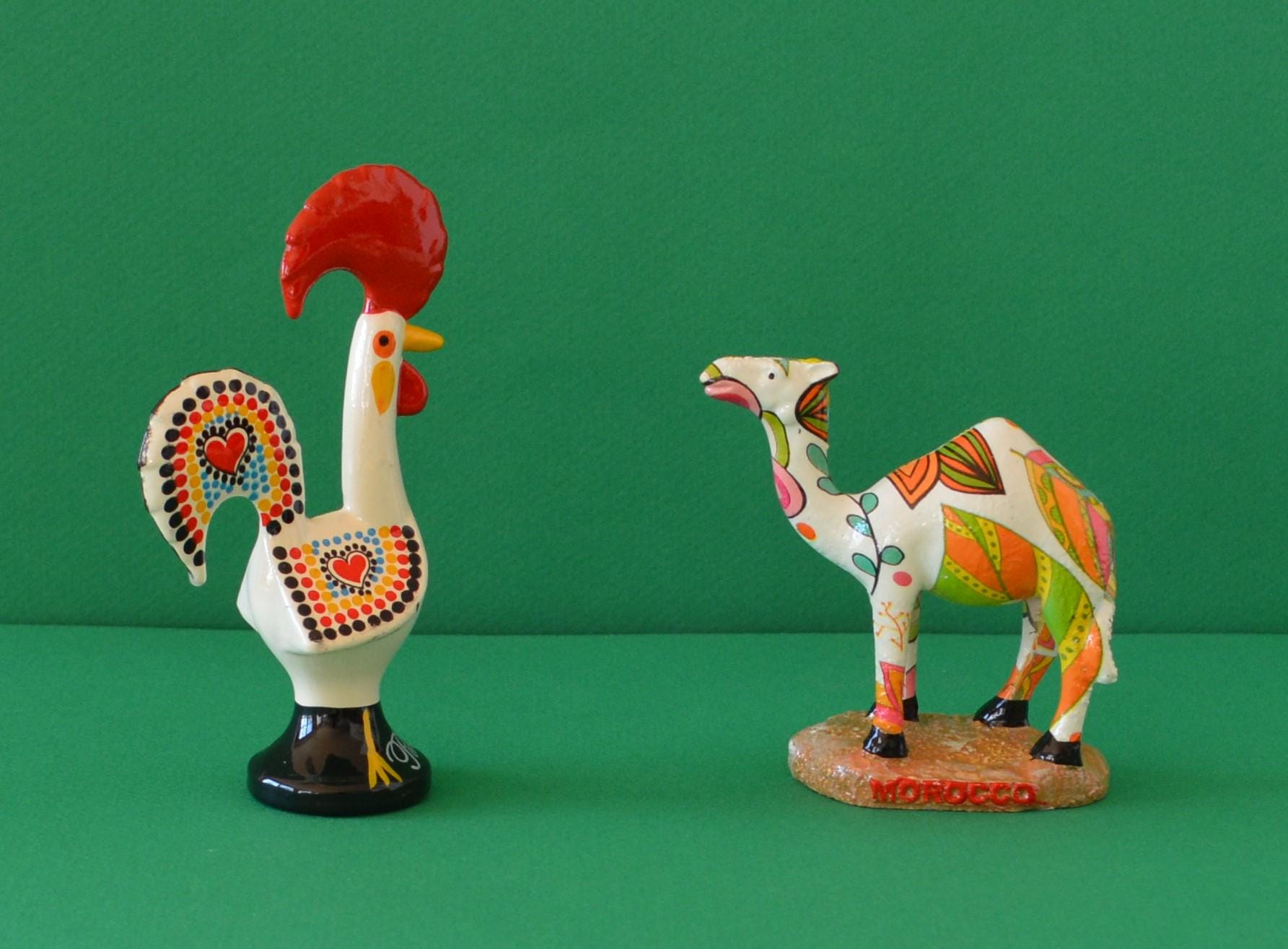 Souvenir (2)-portugal Rooster and Morocco Camel Souvenir Items - Etsy