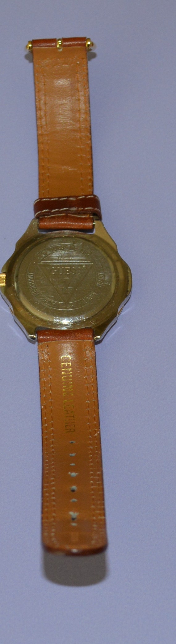 Watch-Guess Men's Watch 1992 Leather Strap Water … - image 3
