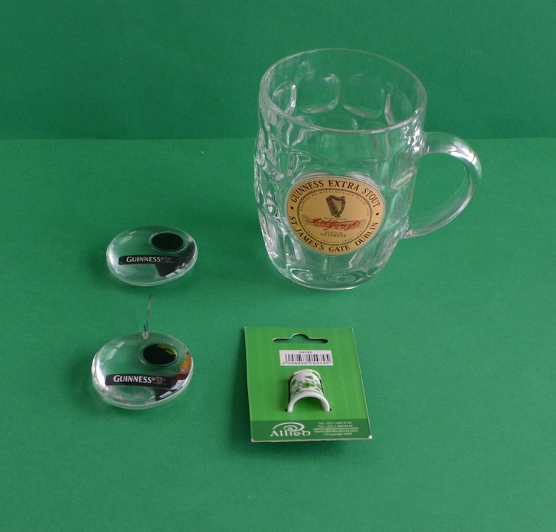 Irish Collection: Guinness Mug and Ornament, Paperweight & Thimble image 3